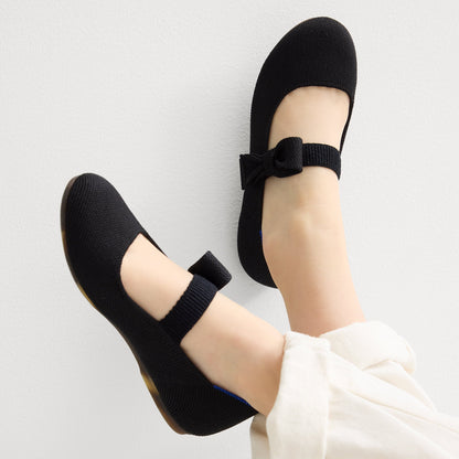 Rothys The Kids Tux Bow Mary Jane in Black