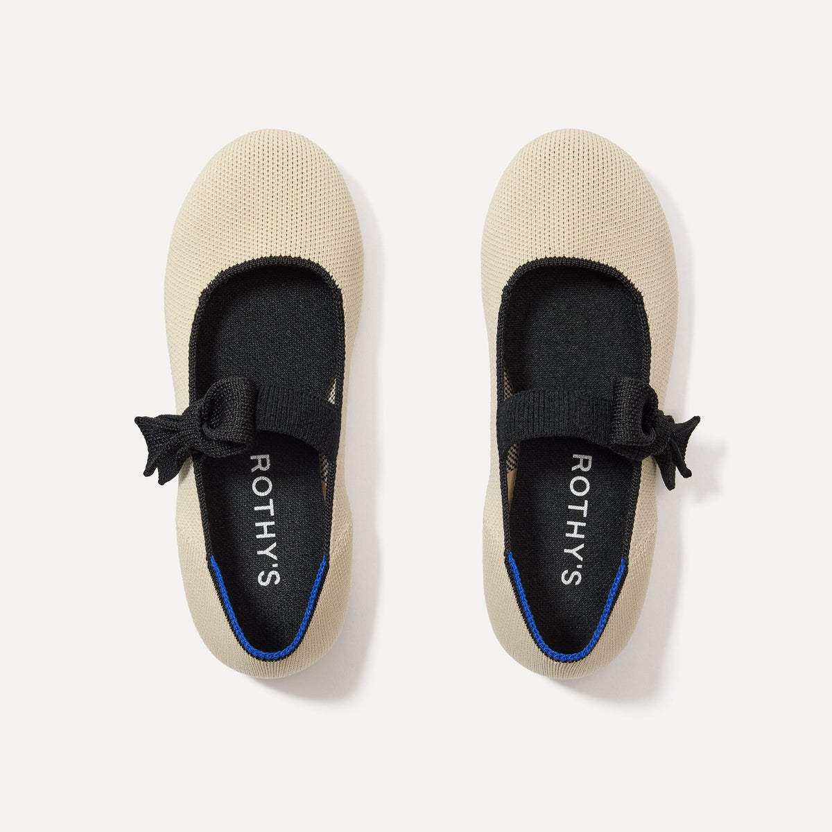 Rothys The Kids Tux Bow Mary Jane in Ivory
