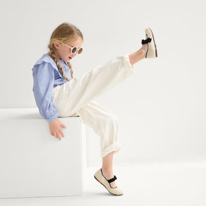 Rothys The Kids Tux Bow Mary Jane in Ivory