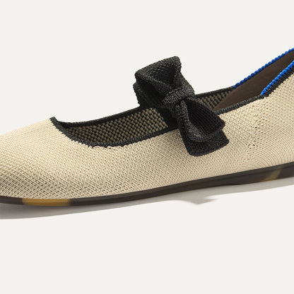Rothys The Kids Tux Bow Mary Jane in Ivory