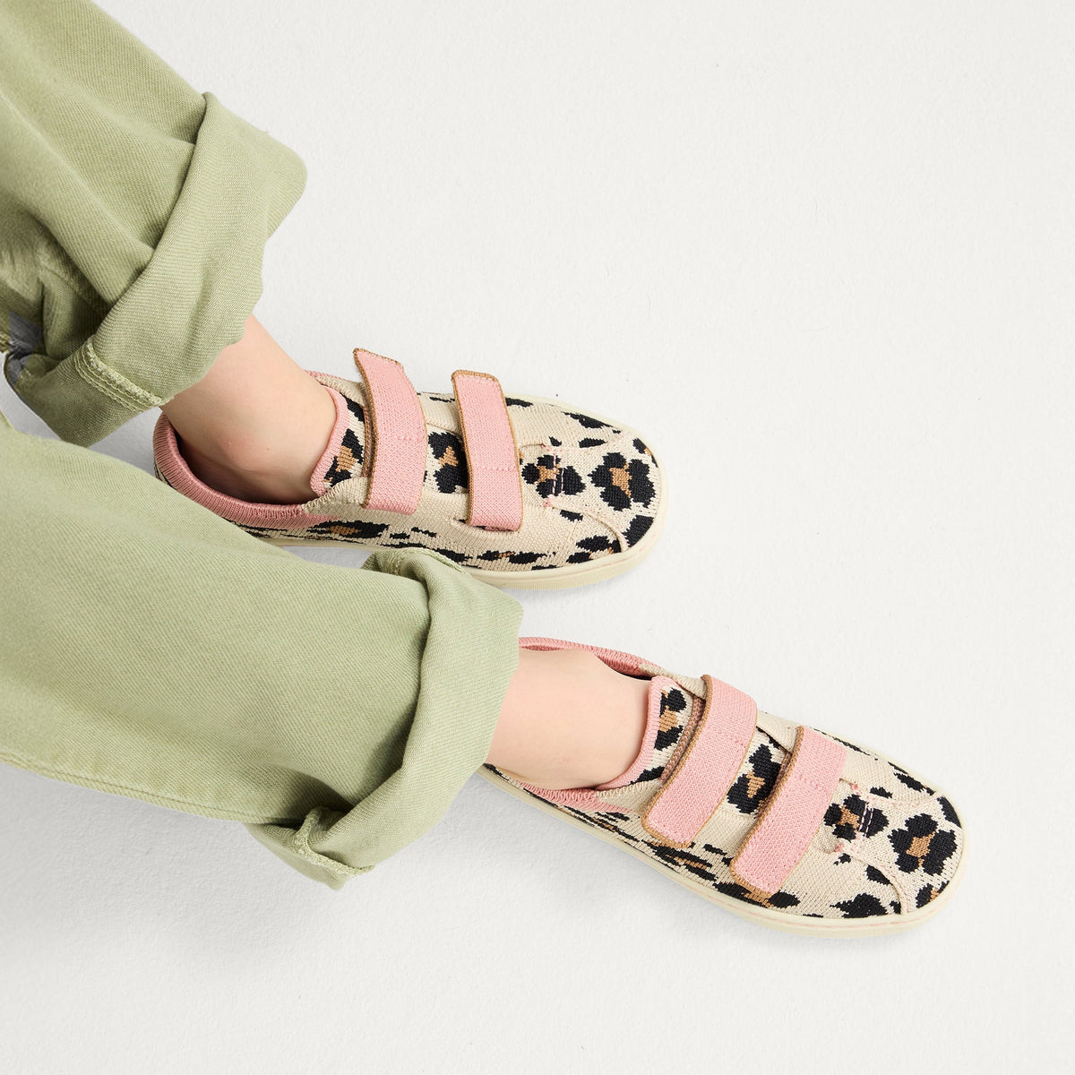 Rothys The Kids Strap Sneaker in Cat Blush