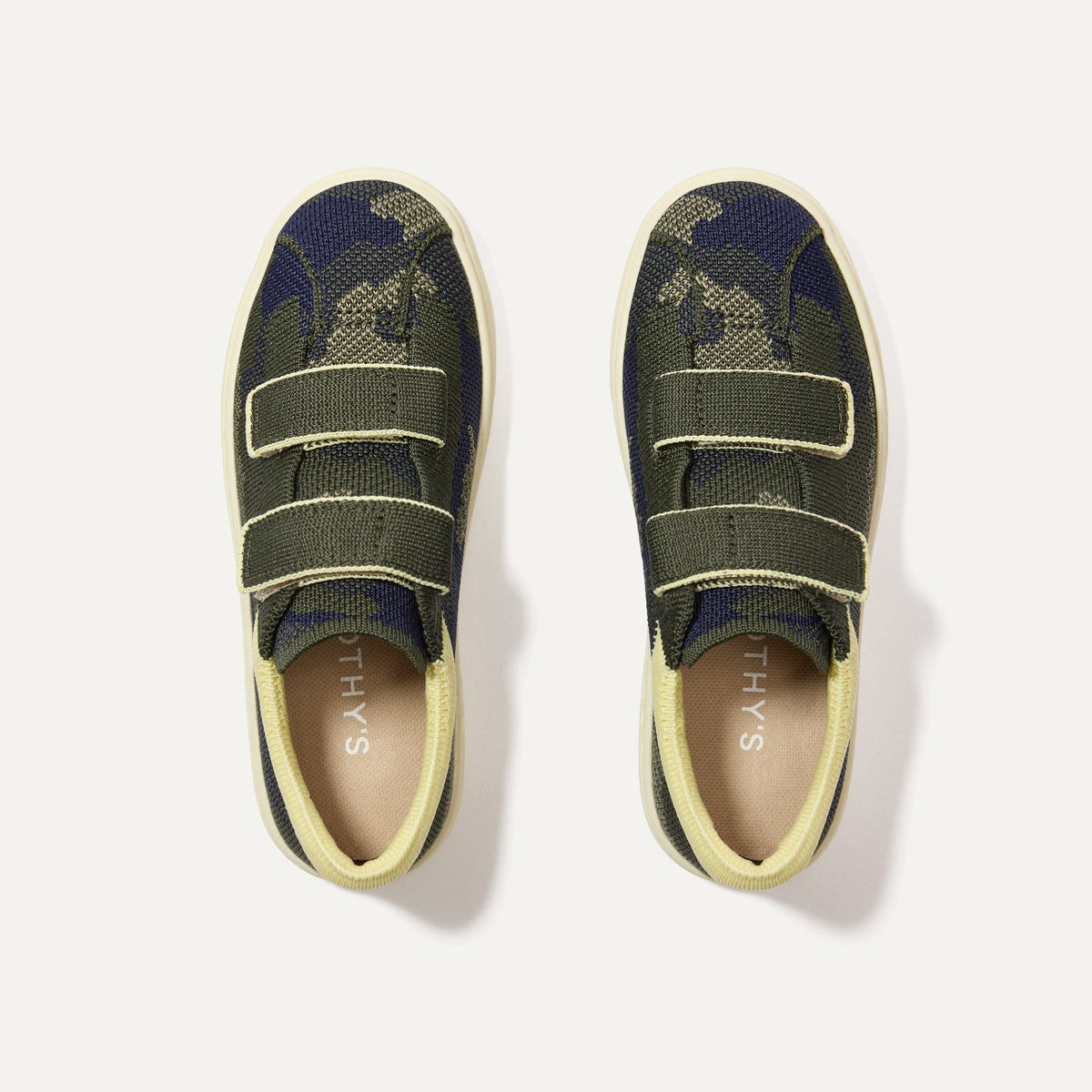 Rothys The Kids Strap Sneaker in Spruce Camo