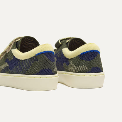 Rothys The Kids Strap Sneaker in Spruce Camo