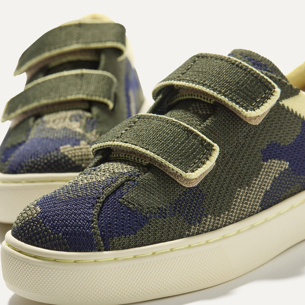 Rothys The Kids Strap Sneaker in Spruce Camo