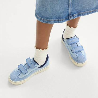 Rothys The Kids Strap Sneaker in Berry Blue
