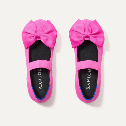 Rothys The Kids Big Bow Mary Jane in Dragon Fruit