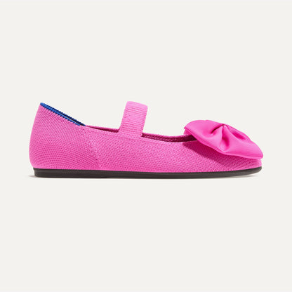 Rothys The Kids Big Bow Mary Jane in Dragon Fruit