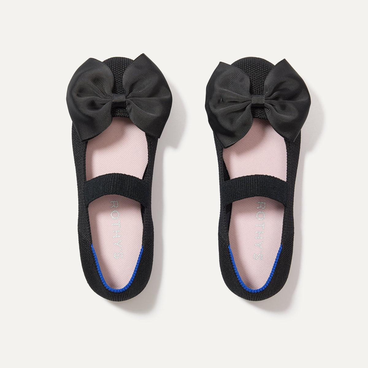 Rothys The Kids Big Bow Mary Jane in Black