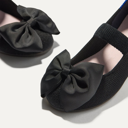 Rothys The Kids Big Bow Mary Jane in Black
