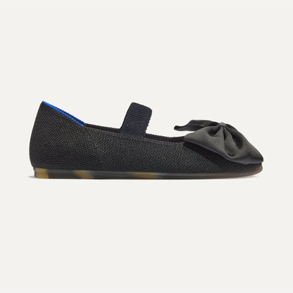 Rothys The Kids Big Bow Mary Jane in Black