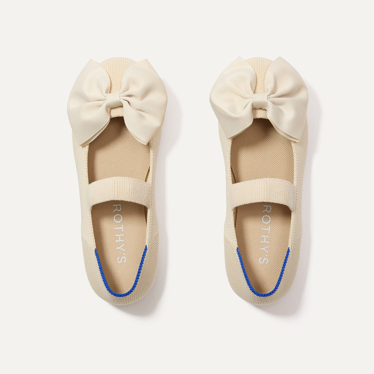 Rothys The Kids Big Bow Mary Jane in Conch