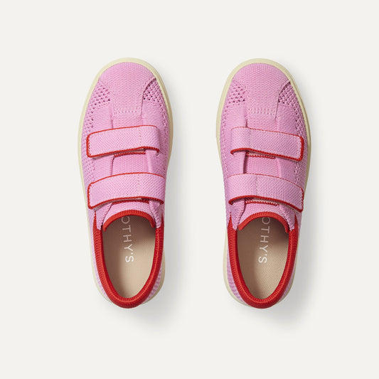 Rothys The Kids Strap Sneaker in Tutu Open-Knit