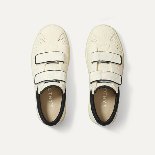 Rothys The Kids Strap Sneaker in Chess Open-Knit