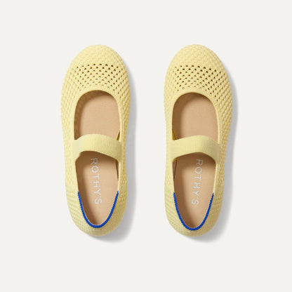 Rothys The Kids Mary Jane in Lemonade Open-Knit