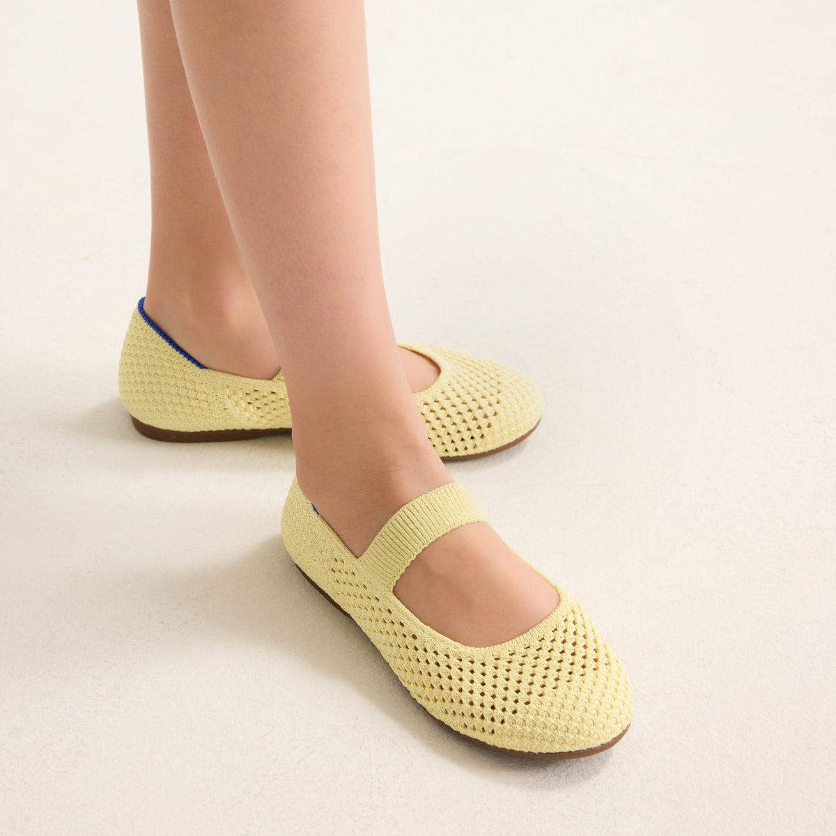 Rothys The Kids Mary Jane in Lemonade Open-Knit