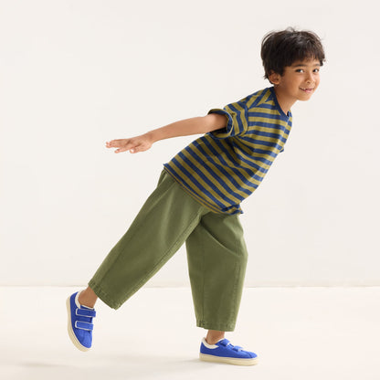 Rothys The Kids Strap Sneaker in Buoy Open-Knit