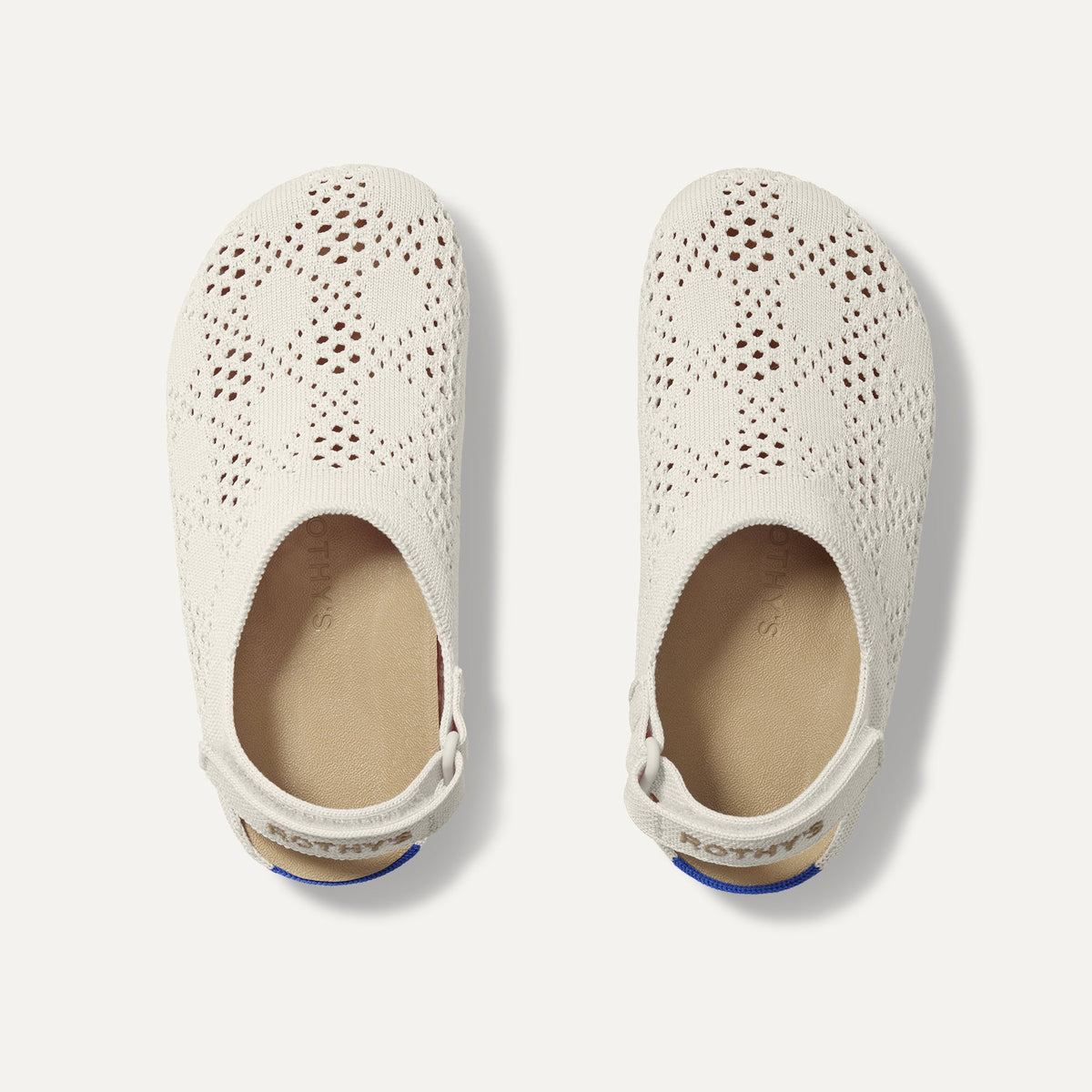 Rothys The Kids Clog in White Crochet