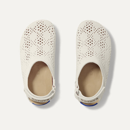 Rothys The Kids Clog in White Crochet