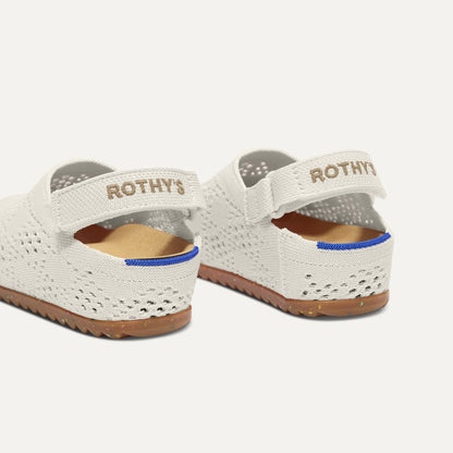Rothys The Kids Clog in White Crochet