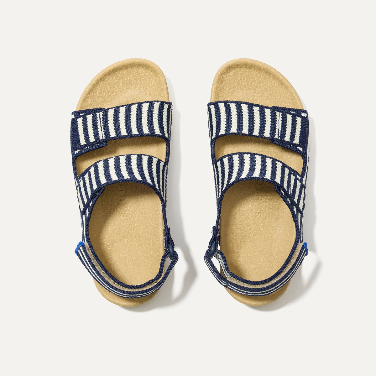 Rothys The Kids Double Strap Sandal in Sailor Stripes