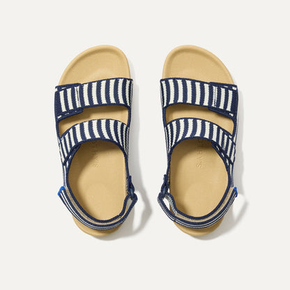 Rothys The Kids Double Strap Sandal in Sailor Stripes