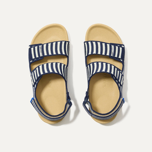 Rothys The Kids Double Strap Sandal in Sailor Stripes